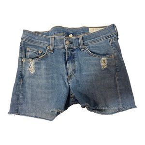 Rag and Bone Blue Denim Skinny Mini Shorts Size 27